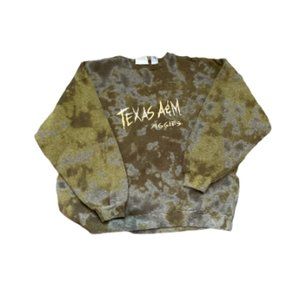 Vintage Acid Wash Texas A&M Aggies Pullover Crewneck, Adult Mens Large